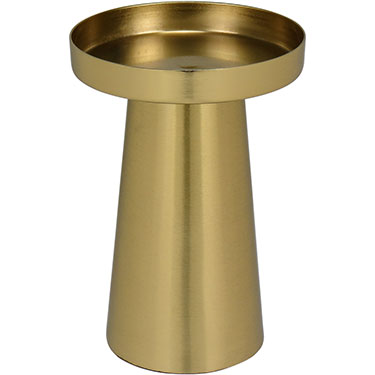 CASTIÇAL HOME&amp;CO METAL 15x10x10cm DOURADO
