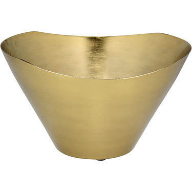 PORTA VELA HOME&amp;CO METAL 9x18x10cm DOURADO