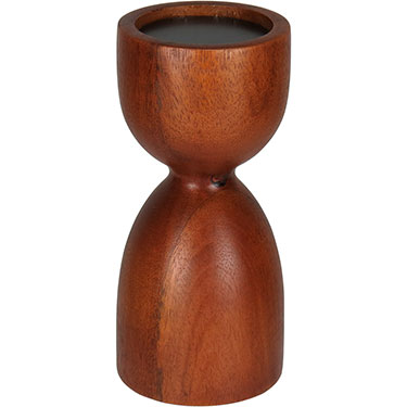 CASTIÇAL HOME&amp;CO MADEIRA 20x9x9cm MARROM