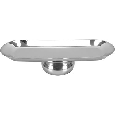PRATO PARA SERVIR HOME&amp;CO PAREDE DUPLA INOX 8x40x15cm PRATA