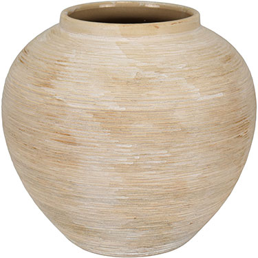 VASO DECORATIVO HOME&amp;CO CERÂMICA 21x20x20cm BEGE
