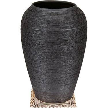 VASO DECORATIVO HOME&amp;CO CERÂMICA 26x16x16cm CINZA