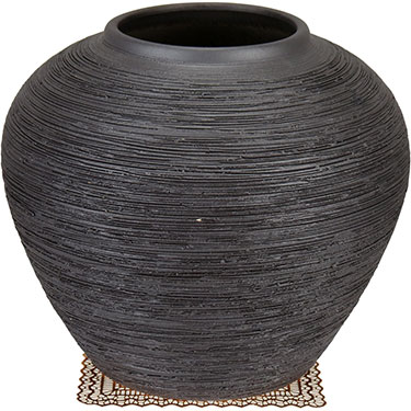 VASO DECORATIVO HOME&amp;CO CERÂMICA 18x20x20cm CINZA