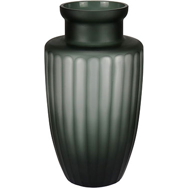 VASO DECORATIVO HOME&amp;CO VIDRO 30x16x16cm VERDE FOSCO