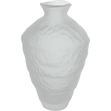 VASO DECORATIVO HOME&amp;CO VIDRO 38x23x23cm BRANCO FOSCO