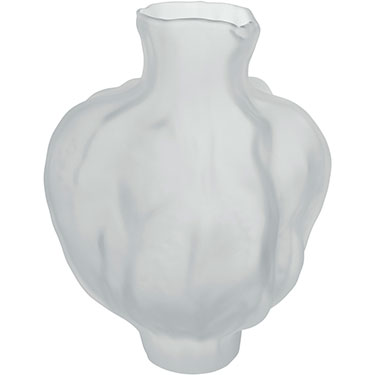 VASO DECORATIVO HOME&amp;CO VIDRO 35x26x26cm BRANCO FOSCO