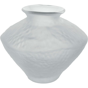 VASO DECORATIVO HOME&amp;CO VIDRO 26x39x39cm BRANCO FOSCO