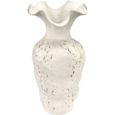VASO DECORATIVO HOME&amp;CO CERÂMICA 36x22x22cm BRANCO