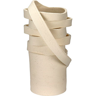 VASO DECORATIVO HOME&amp;CO CERÂMICA 40x22x22cm BEGE