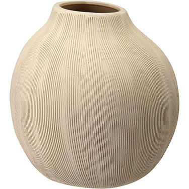 VASO DECORATIVO HOME&amp;CO CERÂMICA 19x19x19cm BEGE