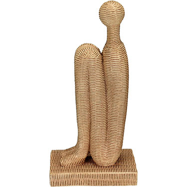 ADORNO HOME&amp;CO RESINA 29x14x9cm BEGE