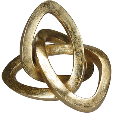 ESCULTURA HOME&amp;CO RESINA 20x19x17cm DOURADO