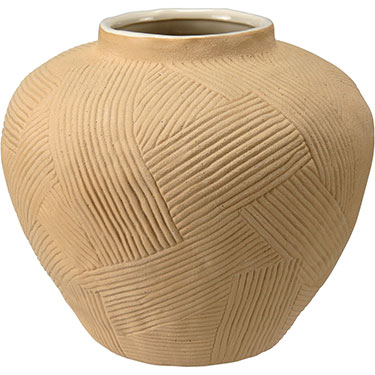 VASO HOME&amp;CO CERÂMICA 21x23x23cm BEGE