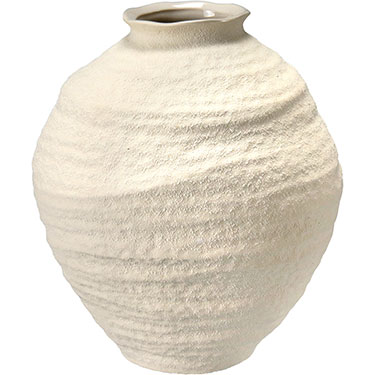 VASO HOME&amp;CO CERÂMICA 25x21x21cm BRANCO