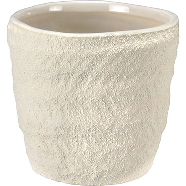 CACHEPÔ HOME&amp;CO CERÂMICA 10x11x11cm BRANCO