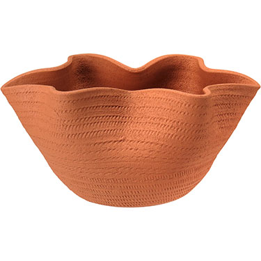 CENTRO MESA HOME&amp;CO CERÂMICA 17x38x38cm TERRACOTA