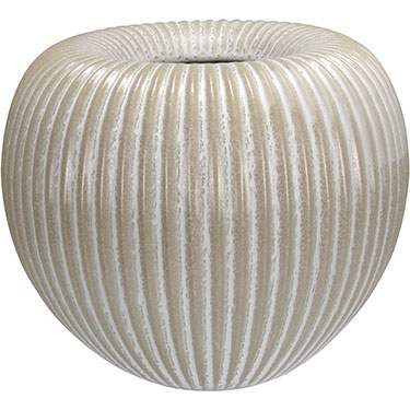 VASO HOME&amp;CO CERÂMICA 22x26x26cm BEGE