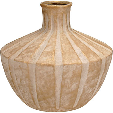 VASO HOME&amp;CO CERÂMICA 25x28x28cm BEGE