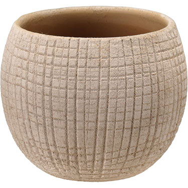 CACHEPÔ HOME&amp;CO CERÂMICA 8x10x10cm BEGE